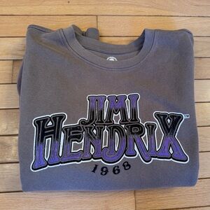 Authentic Size Small Jimi Hendrix 1968 Purple Graphic Distressed Sweatshirt NWOT